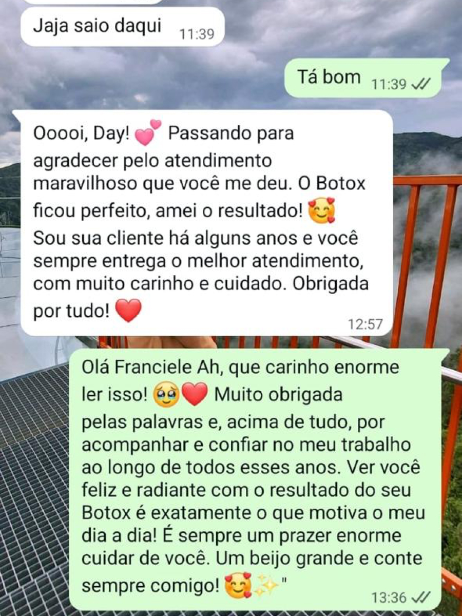 Screenshot do depoimento 1
